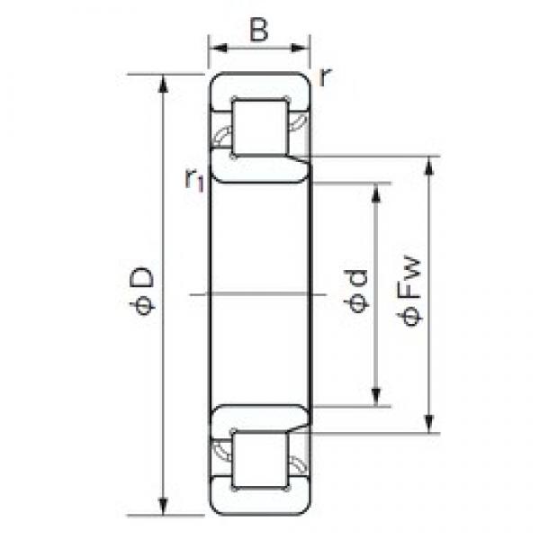 80 mm x 170 mm x 58 mm  NACHI NJ 2316 E محامل أسطوانية #3 image