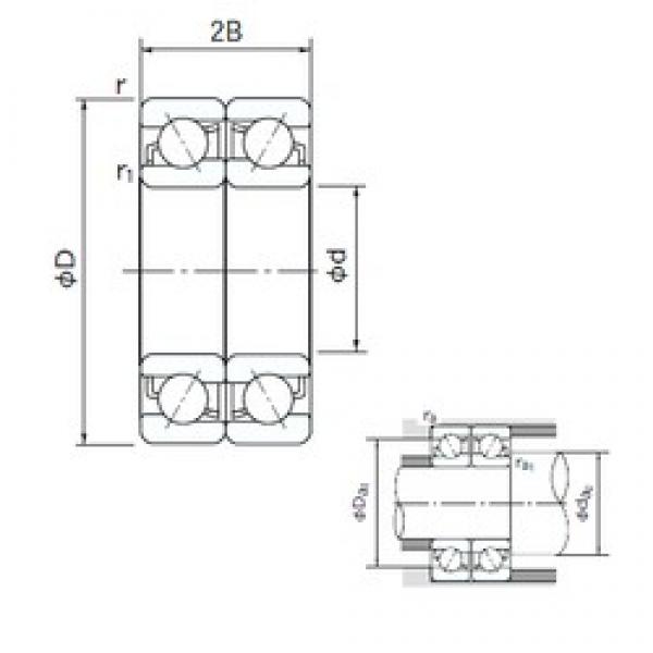 95 mm x 170 mm x 32 mm  NACHI 7219CDF الاتصال الكرات الزاوي #3 image