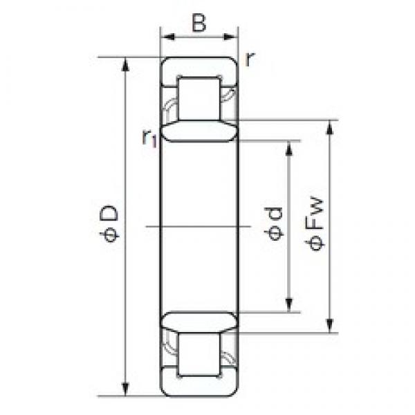 130 mm x 200 mm x 33 mm  NACHI NU 1026 محامل أسطوانية #3 image