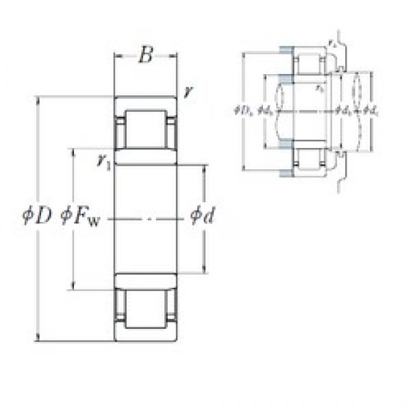 35 mm x 62 mm x 14 mm  NSK NU1007 محامل أسطوانية #3 image