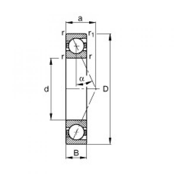 100 mm x 150 mm x 24 mm  FAG B7020-E-T-P4S الاتصال الكرات الزاوي #3 image