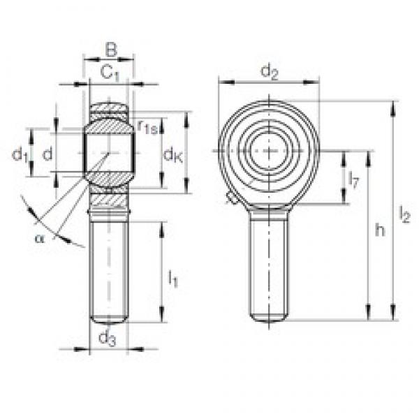 16 mm x 32 mm x 21 mm  INA GAKFL 16 PB محامل عادي #3 image