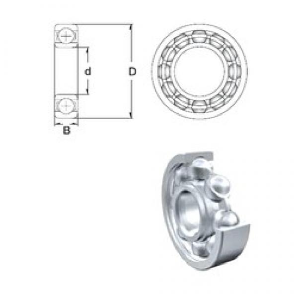 3,967 mm x 7,938 mm x 3,175 mm  ZEN R155-2Z الكرات الأخدود العميق #3 image