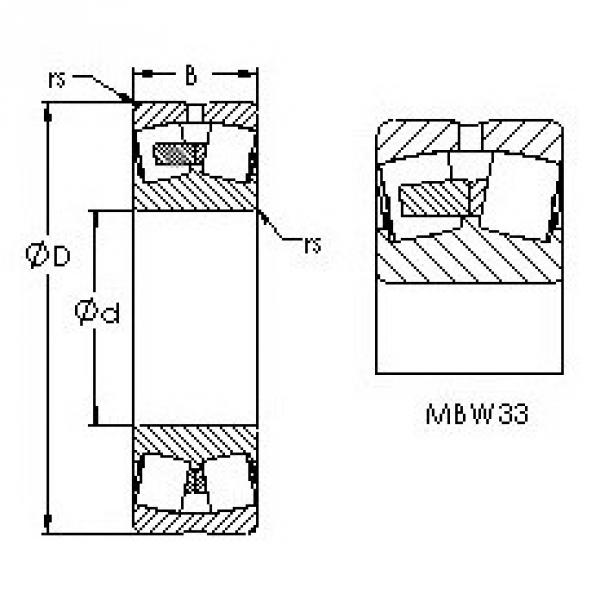 AST 23240MBW33 محامل كروية #3 image