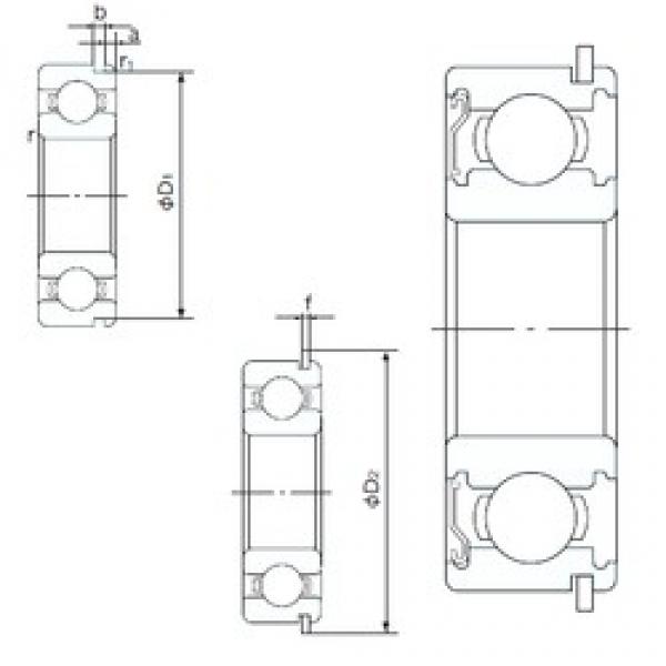 40 mm x 90 mm x 23 mm  NACHI 6308ZENR الكرات الأخدود العميق #3 image