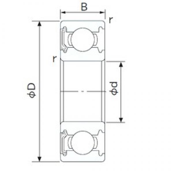 25 mm x 62 mm x 17 mm  NACHI 6305NKE الكرات الأخدود العميق #3 image