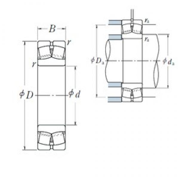 75 mm x 130 mm x 31 mm  NSK 22215EAE4 محامل كروية #3 image