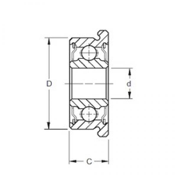 6,35 mm x 15,875 mm x 4,978 mm  ZEN SFR4 الكرات الأخدود العميق #3 image