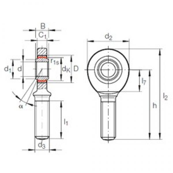 45 mm x 68 mm x 32 mm  INA GAR 45 UK-2RS محامل عادي #3 image