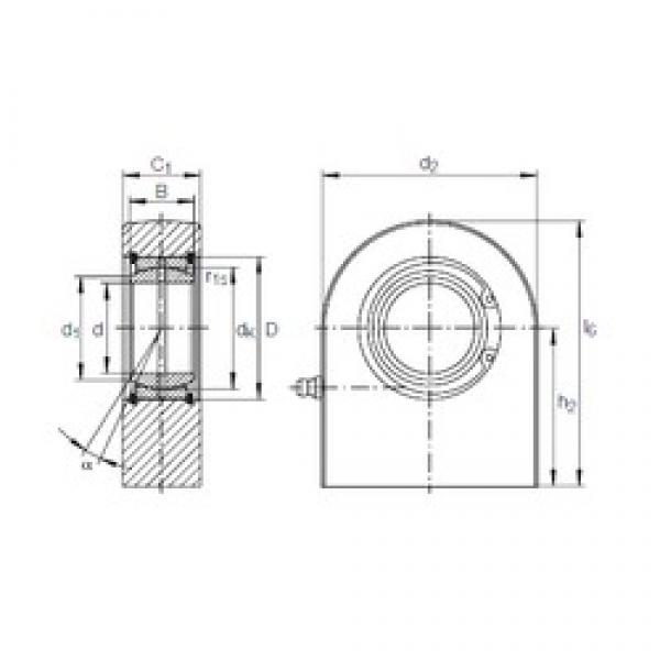 50 mm x 75 mm x 35 mm  INA GF 50 DO محامل عادي #3 image