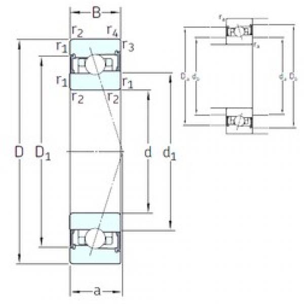 60 mm x 95 mm x 18 mm  SNFA HX60 /S/NS 7CE1 الاتصال الكرات الزاوي #3 image