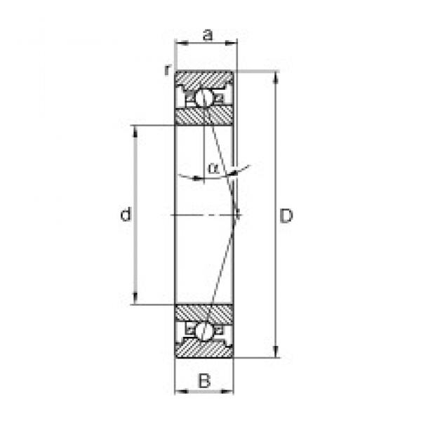 105 mm x 160 mm x 26 mm  FAG HS7021-C-T-P4S الاتصال الكرات الزاوي #3 image