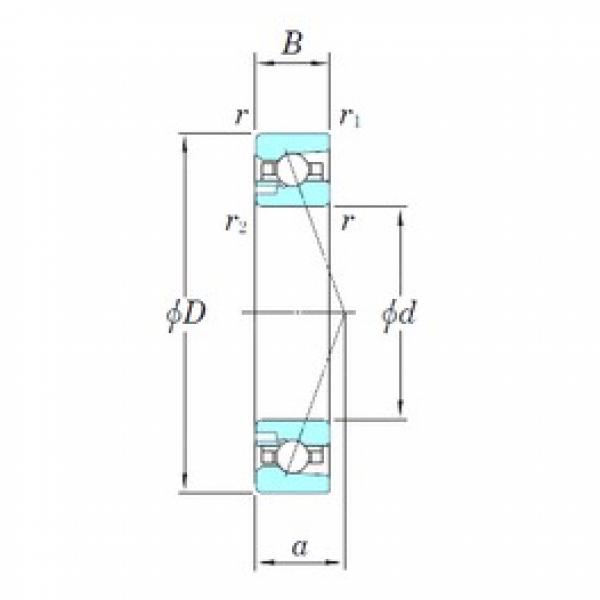 85 mm x 130 mm x 22 mm  KOYO 3NCHAD017CA الاتصال الكرات الزاوي #3 image