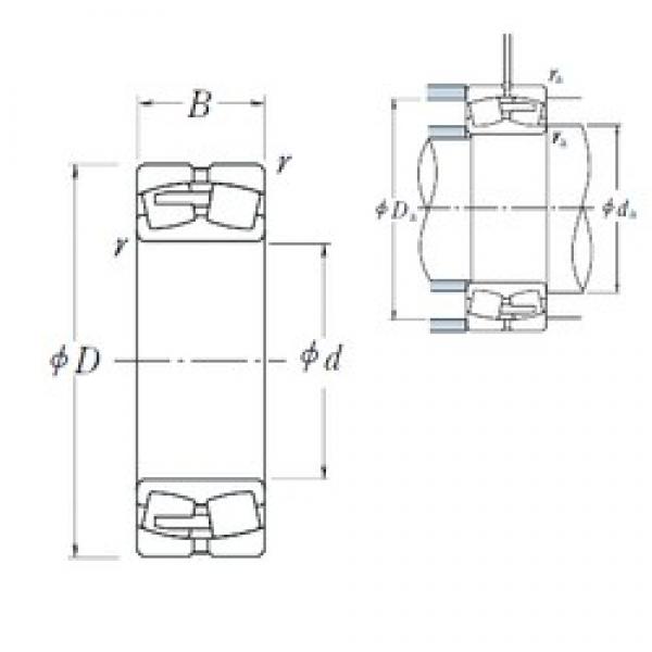 500 mm x 670 mm x 128 mm  NSK 239/500CAE4 محامل كروية #3 image