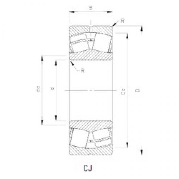 100 mm x 215 mm x 73 mm  Timken 22320CJ محامل كروية #3 image