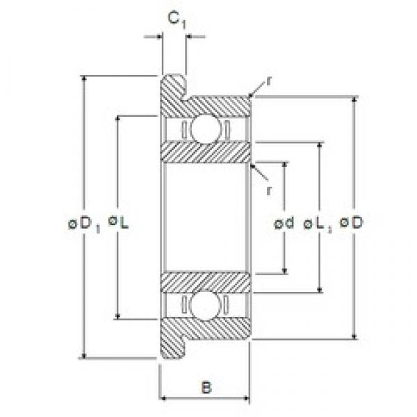 8 mm x 22 mm x 7 mm  NMB RF-2280 الكرات الأخدود العميق #3 image