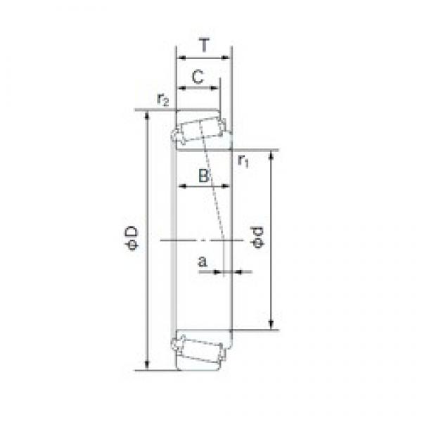 55 mm x 95 mm x 30 mm  NACHI E33111J تناقص الأسطوانة المحامل #3 image