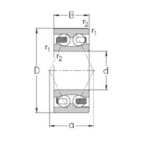 17 mm x 40 mm x 17,5 mm  NKE 3203-B-TV الاتصال الكرات الزاوي #3 image