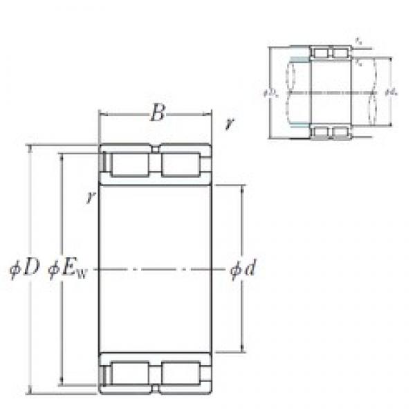 260 mm x 360 mm x 100 mm  NSK NNCF4952V محامل أسطوانية #3 image