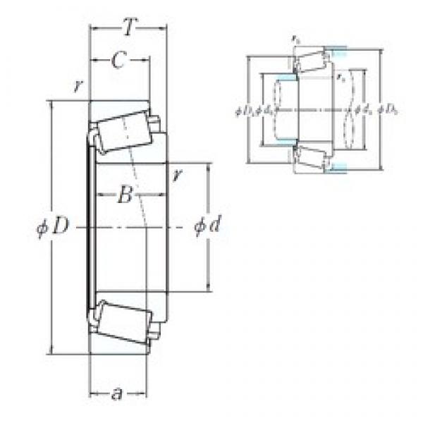 354,012 mm x 488,95 mm x 55,562 mm  NSK EE161394/161925 محامل أسطوانية #3 image