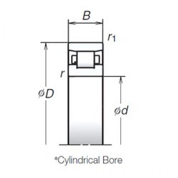 100 mm x 150 mm x 24 mm  NSK N1020MR محامل أسطوانية #3 image