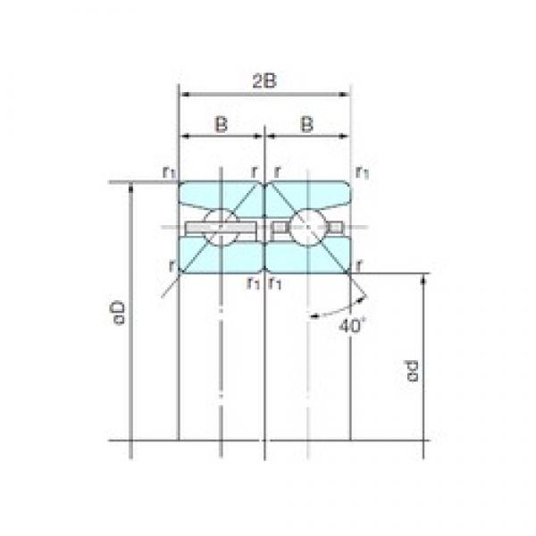 100 mm x 150 mm x 22,5 mm  NACHI 100TBH10DB الاتصال الكرات الزاوي #3 image