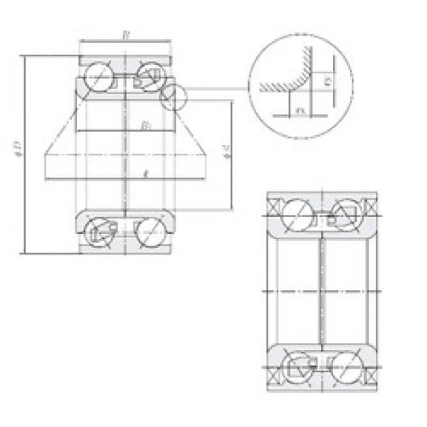 43 mm x 79 mm x 41 mm  NTN AU0907-7LXL/588 الاتصال الكرات الزاوي #3 image