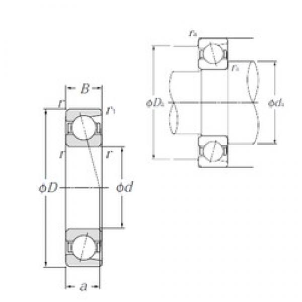 10 mm x 35 mm x 11 mm  NTN 7300 الاتصال الكرات الزاوي #3 image