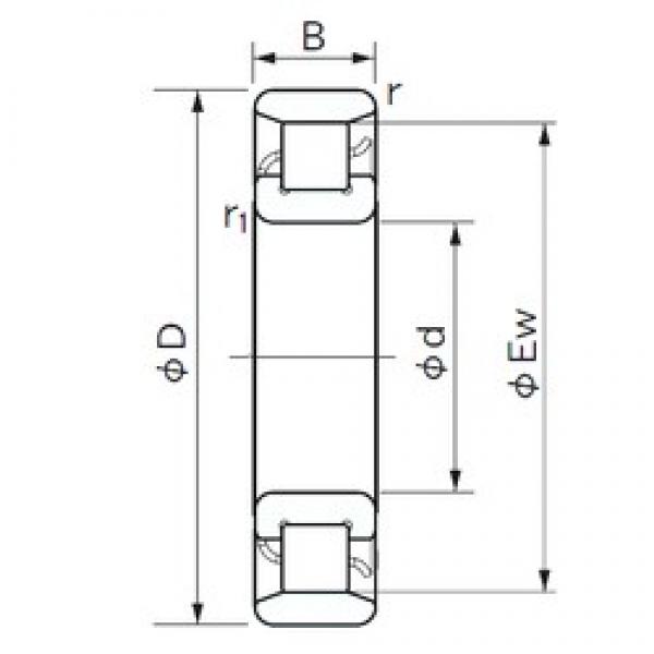 100 mm x 150 mm x 24 mm  NACHI N 1020 محامل أسطوانية #3 image