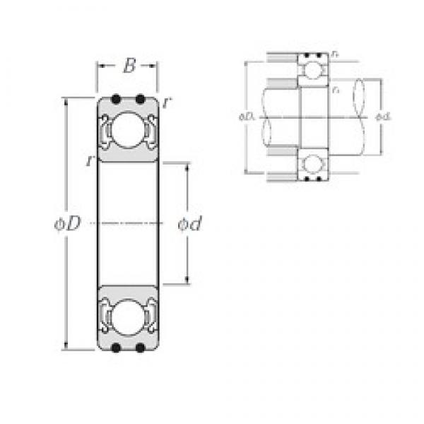 30 mm x 62 mm x 16 mm  NTN AC-6206ZZ الكرات الأخدود العميق #3 image