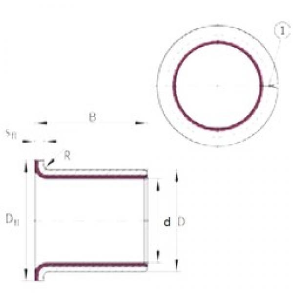 16 mm x 18 mm x 17 mm  INA EGF16170-E40 محامل عادي #3 image