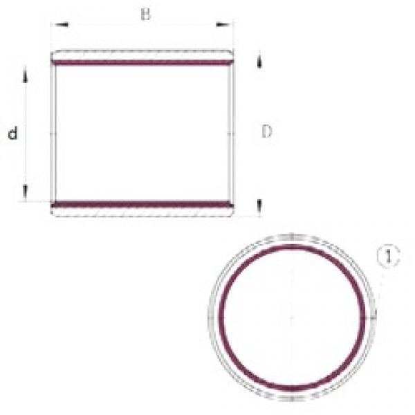 15,875 mm x 18,258 mm x 19,05 mm  INA EGBZ1012-E40 محامل عادي #3 image