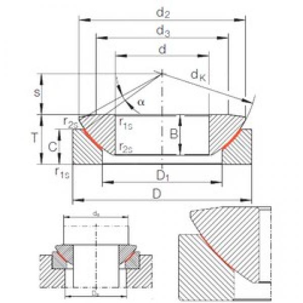 160 mm x 290 mm x 65 mm  INA GE 160 AW محامل عادي #3 image