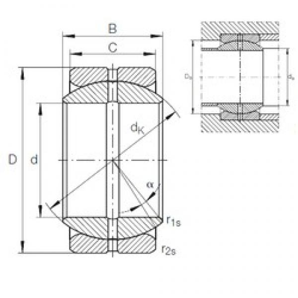 44,45 mm x 71,438 mm x 38,887 mm  INA GE 44 ZO محامل عادي #3 image