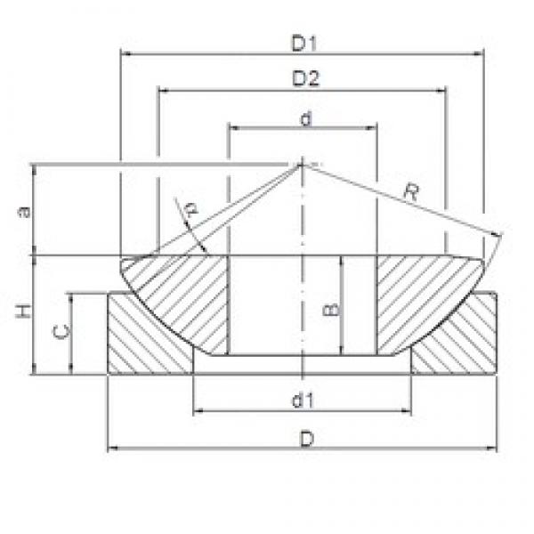 140 mm x 260 mm x 61 mm  ISO GE140AW محامل عادي #3 image