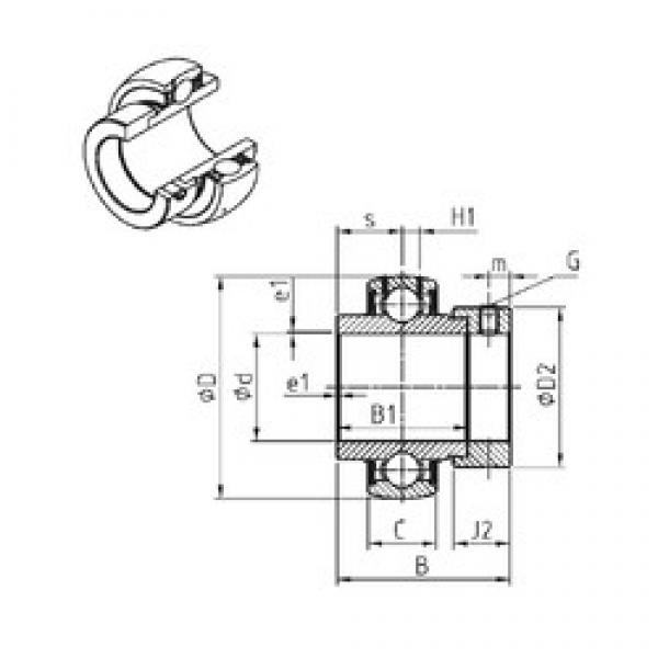 41,275 mm x 100 mm x 58,7 mm  SNR EX309-26 الكرات الأخدود العميق #3 image