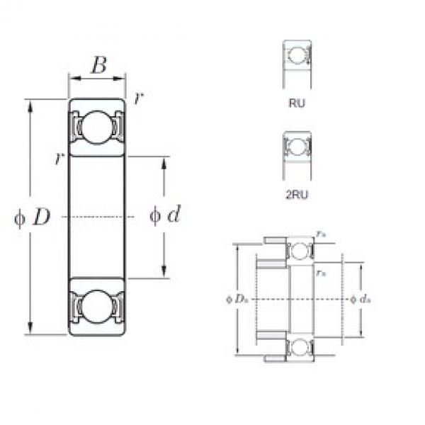 75 mm x 105 mm x 16 mm  KOYO 6915-2RU الكرات الأخدود العميق #3 image