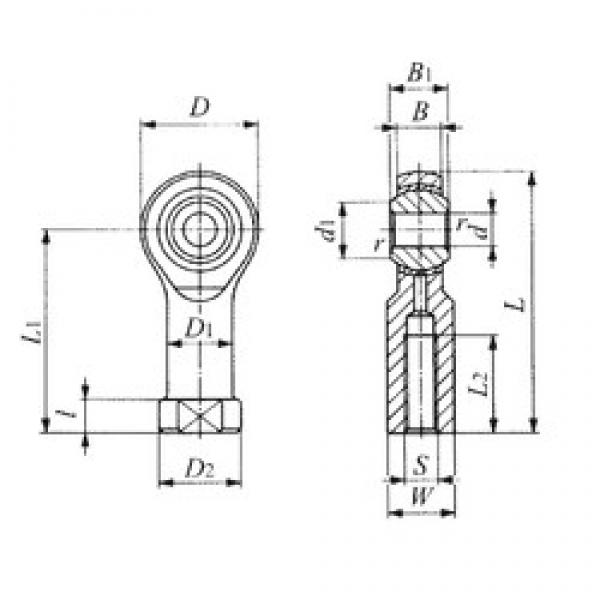 25,400 / mm x 69,85 / mm x 25,40 / mm  IKO PHSB 16 محامل عادي #3 image