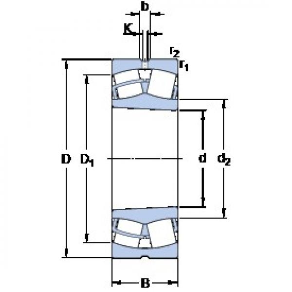 110 mm x 170 mm x 60 mm  SKF 24022 CCK30/W33 محامل كروية #3 image