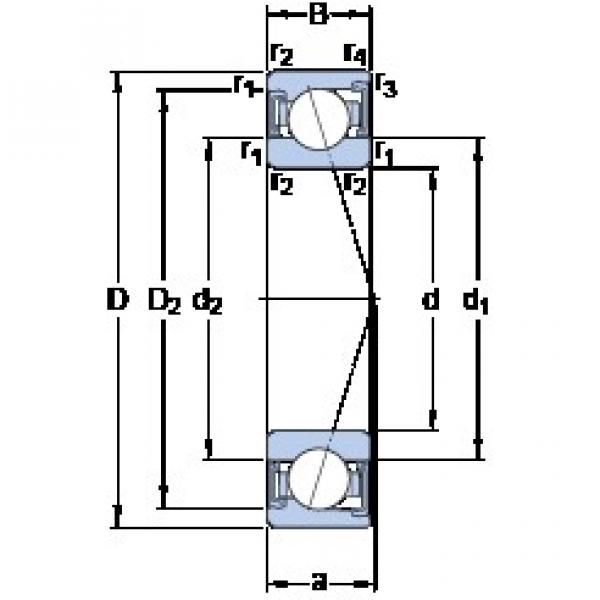 50 mm x 90 mm x 20 mm  SKF S7210 ACD/P4A الاتصال الكرات الزاوي #3 image