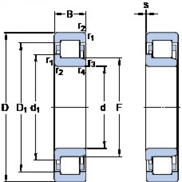 60 mm x 110 mm x 22 mm  SKF NJ 212 ECJ فحوى الكرات #3 image