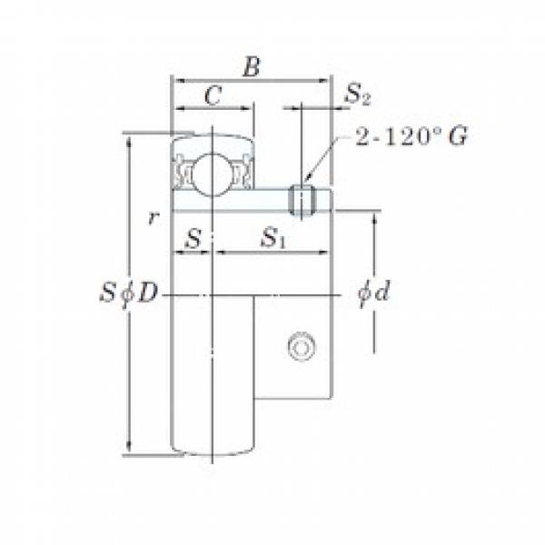 22,225 mm x 52 mm x 34,1 mm  KOYO UC205-14 الكرات الأخدود العميق #3 image