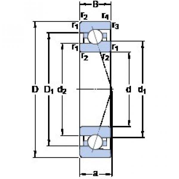 110 mm x 170 mm x 28 mm  SKF 7022 CE/P4A الاتصال الكرات الزاوي #3 image