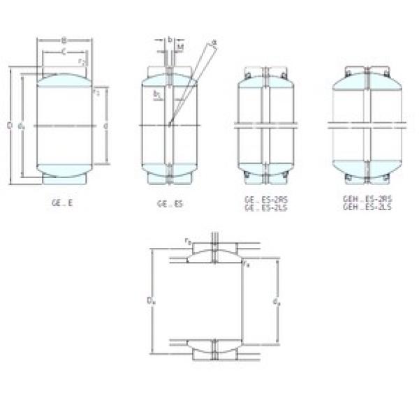 220 mm x 320 mm x 135 mm  SKF GE220ES-2LS محامل عادي #3 image