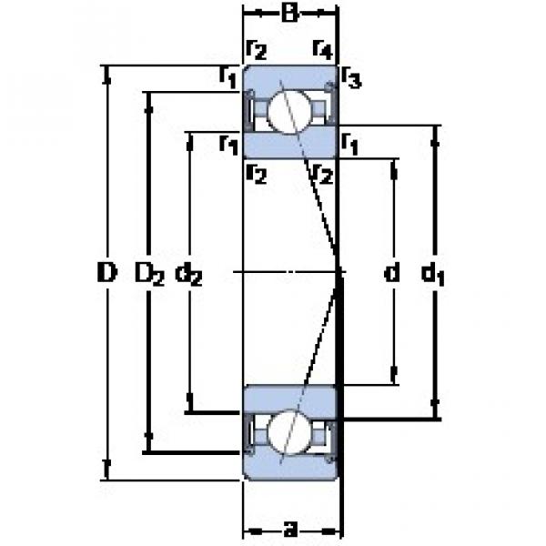 10 mm x 26 mm x 8 mm  SKF S7000 ACE/HCP4A الاتصال الكرات الزاوي #3 image