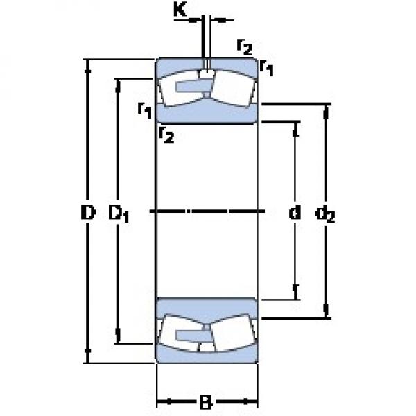 1320 mm x 1600 mm x 280 mm  SKF 248/1320 CAFA/W20 محامل كروية #3 image