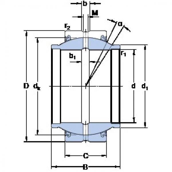 44.45 mm x 71.438 mm x 66.675 mm  SKF GEZM 112 ESX-2LS محامل عادي #3 image