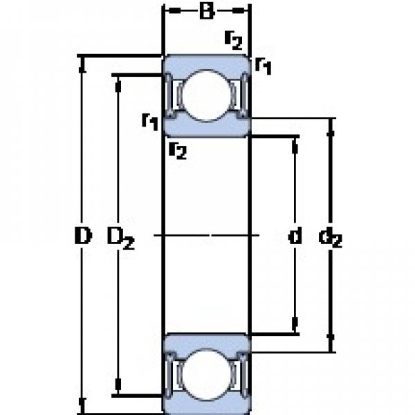 6.35 mm x 19.05 mm x 7.142 mm  SKF D/W R4A-2RZ الكرات الأخدود العميق #3 image